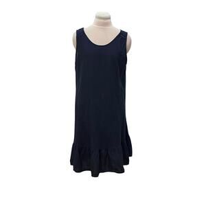 TERZO MILLENNIO Navy Made in Italy Linen / Cotton Tie Back MEDIUM Resort Wear